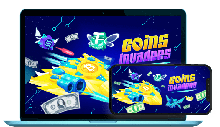 Captura de pantalla del Splash del juego gratis para pc Coins invaders